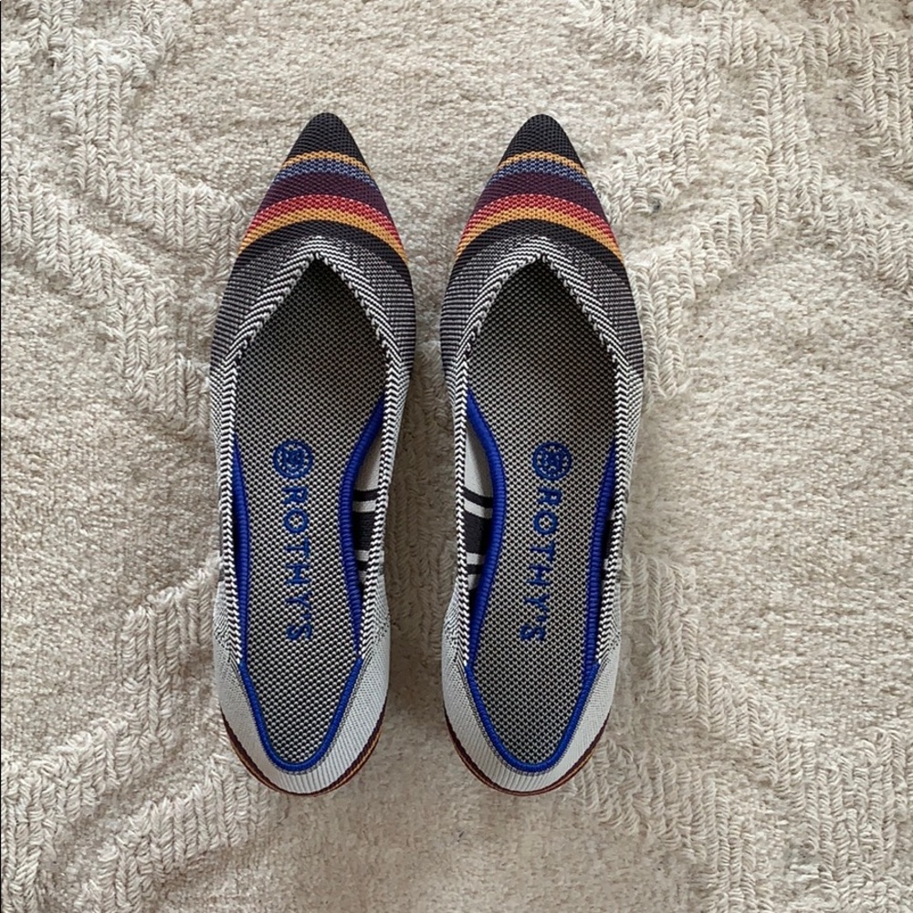 Rothys inverse stripe size 8. Never worn.
